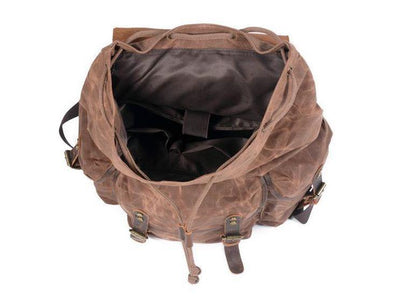 Vintage Leather Waterproof Travel Backpack