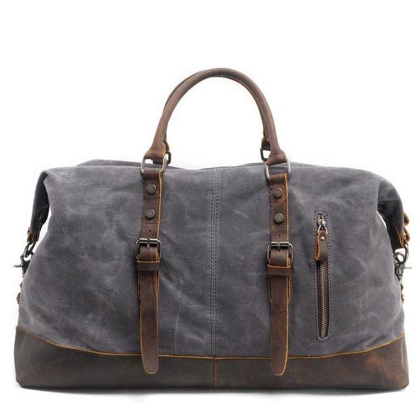Vintage Waxed Canvas Duffel Bag