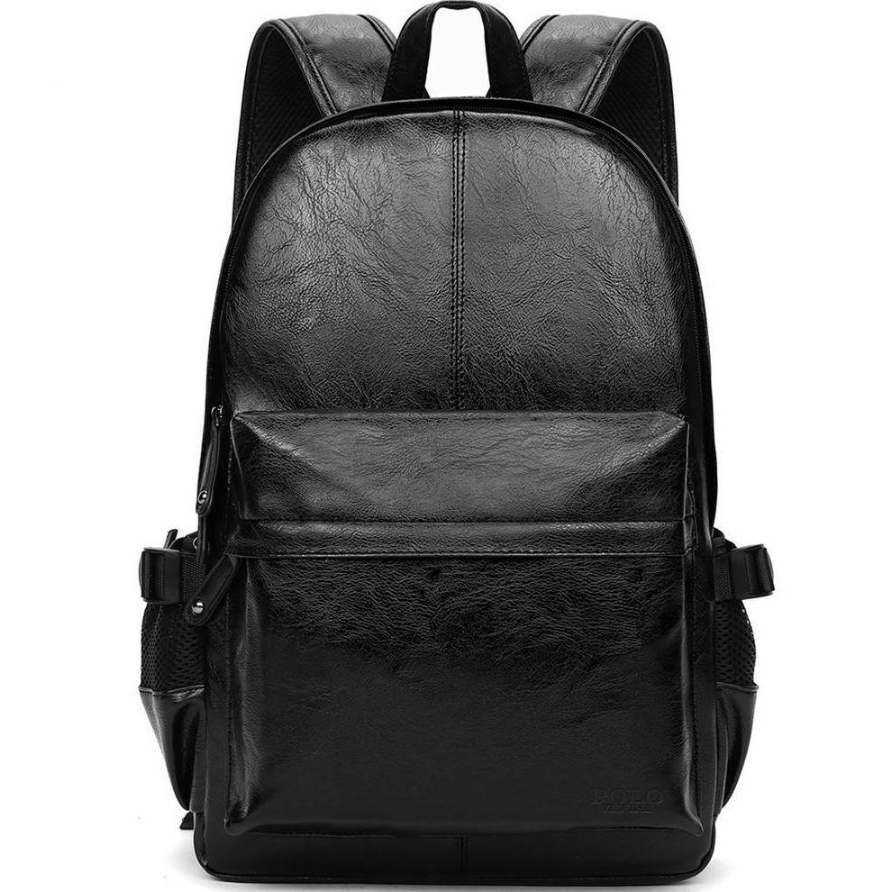 Preppy Style Leather Backpack