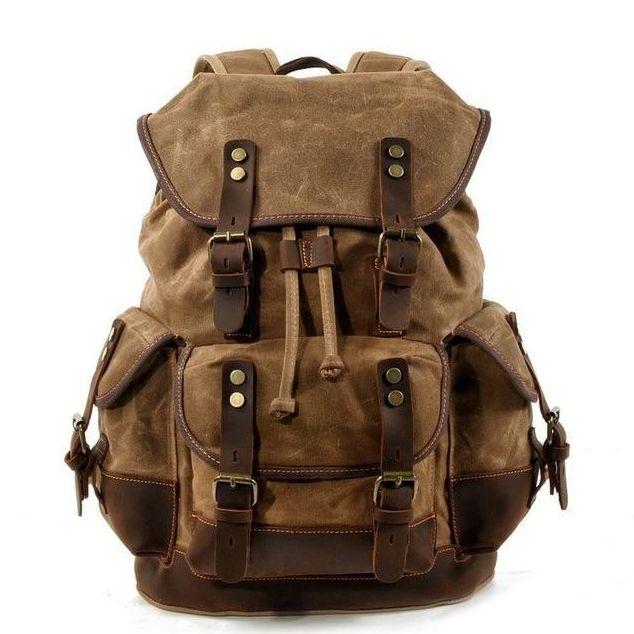 Vintage Leather Waterproof Backpack