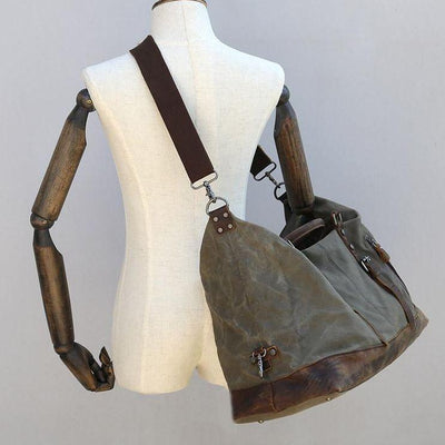 Vintage Waxed Canvas Duffel Bag
