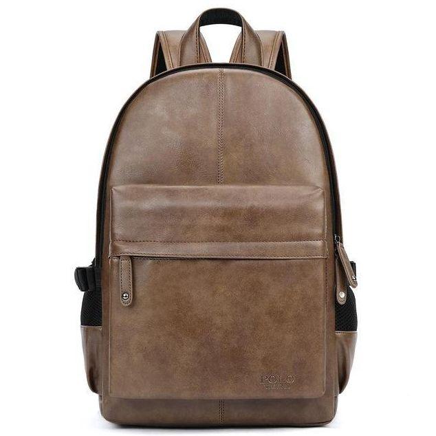 Preppy Style Leather Backpack