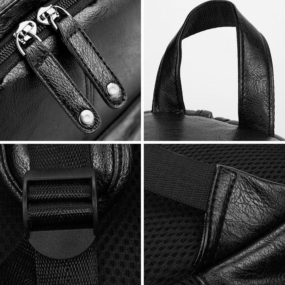 Preppy Style Leather Backpack