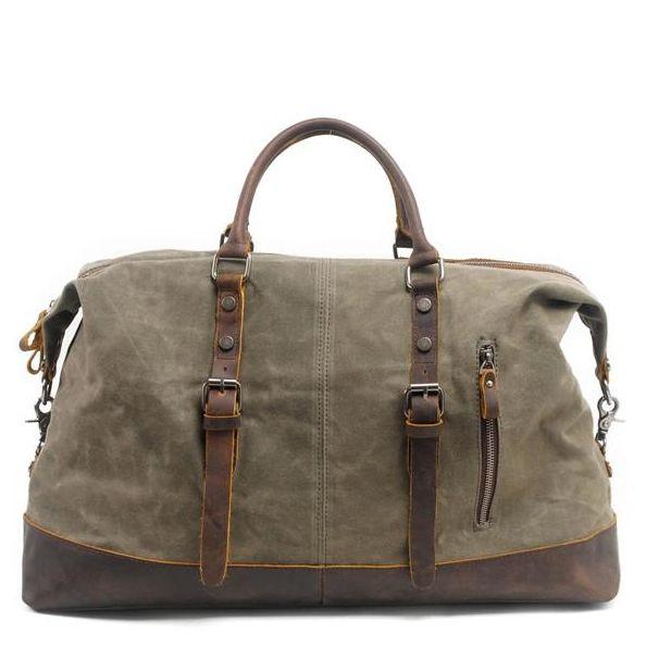 Vintage Waxed Canvas Duffel Bag