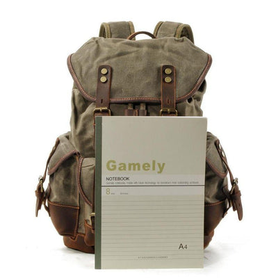Vintage Leather Waterproof Backpack