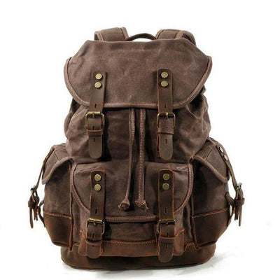 Vintage Leather Waterproof Backpack
