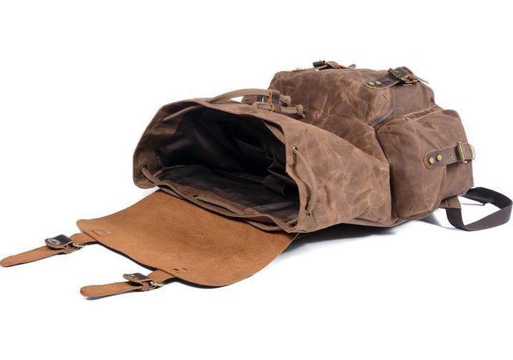 Vintage Leather Waterproof Travel Backpack
