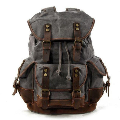 Vintage Leather Waterproof Backpack
